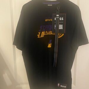 Boss Black Short Sleeve Tee with Bold Design